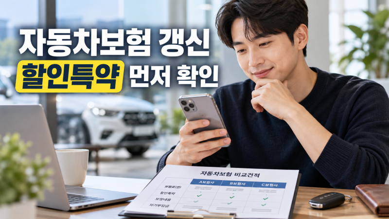 자동차보험 갱신, 그냥 재가입하면 할인 놓칩니다｜마일리지·자녀·안전운전 특약 확인