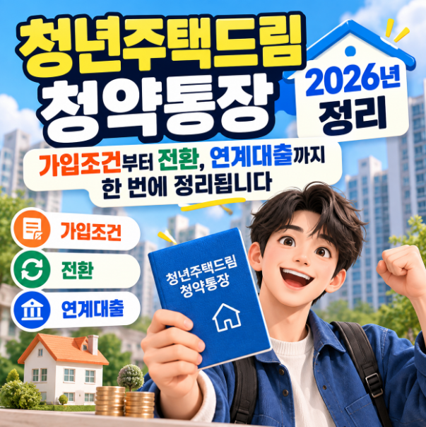 청년주택드림청약통장 2026년 정리 | 가입조건부터 전환, 연계대출까지 한 번에 정리됩니다