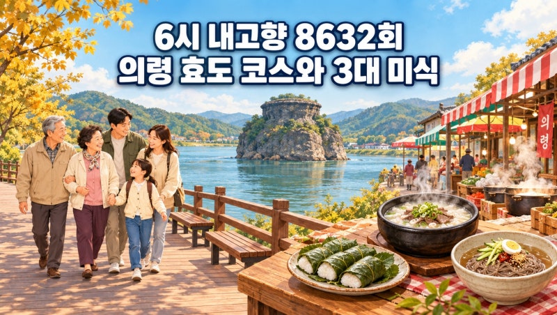 6시 내고향 8632회 의령 특집 효도 코스와 대표 먹거리