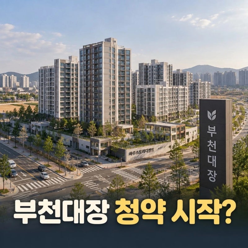 부천대장 하우스토리디센트 청약, 3기신도시 분양가와 조건은?