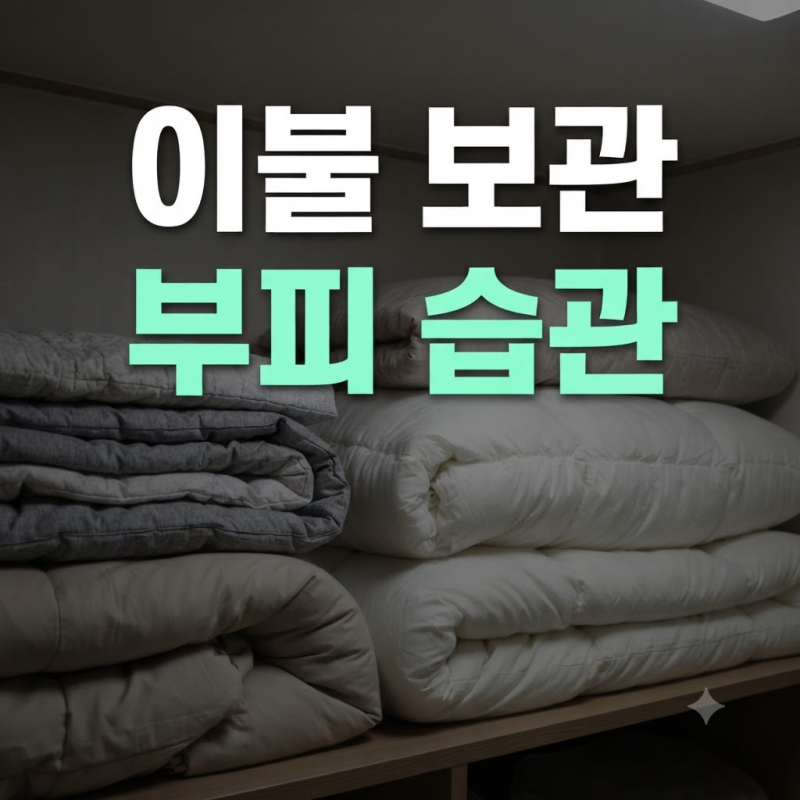 이불 보관할 때 부피와 습기 걱정을 줄이는 정리 방법