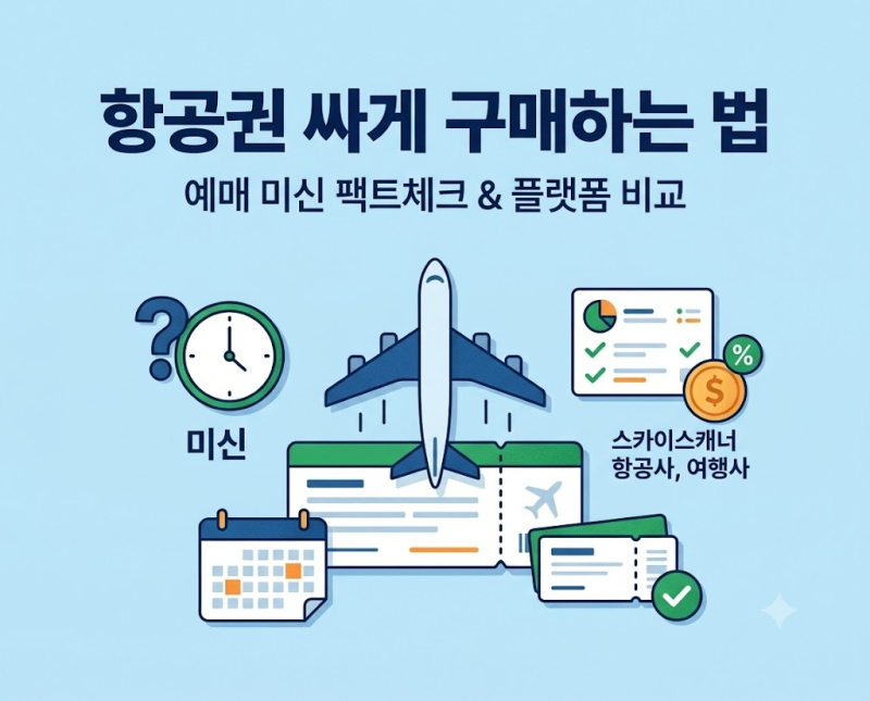 항공권 싸게 구매하는 법, 예매 미신 팩트체크 및 플랫폼 장단점 총정리
