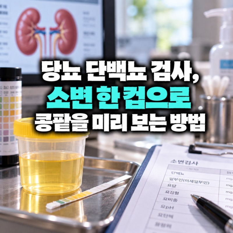 당뇨 단백뇨 검사, 소변 한 컵으로 콩팥을 미리 보는 방법