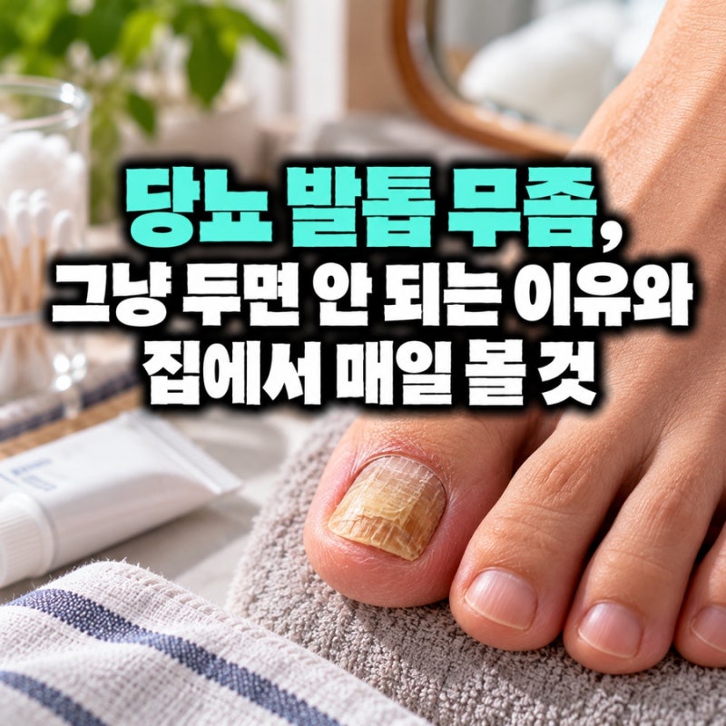 당뇨 발톱 무좀, 그냥 두면 안 되는 이유와 집에서 매일 볼 것