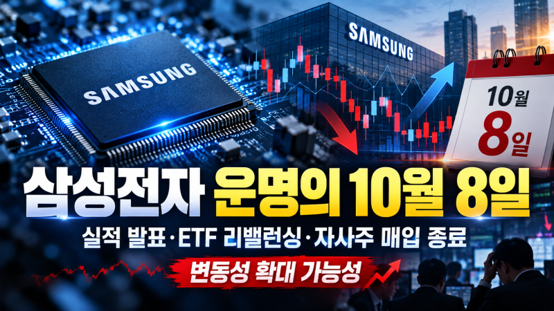 삼성전자 주가 운명의 10월 8일, 골드만삭스가 경고한 3가지 이유
