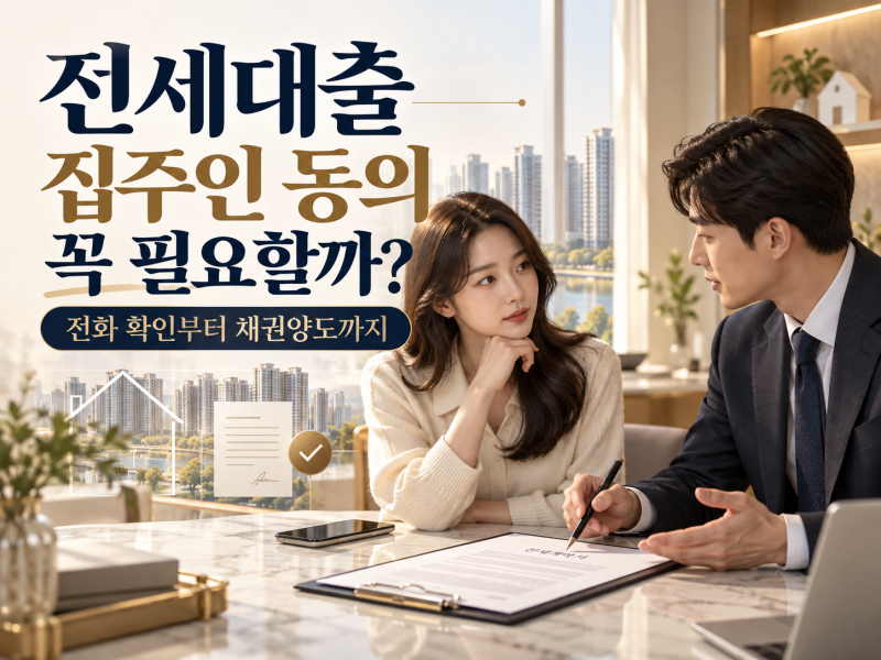 [전세대출 9편] 전세대출 집주인 동의 꼭 필요할까? 전화 확인부터 채권양도까지 완벽 정리