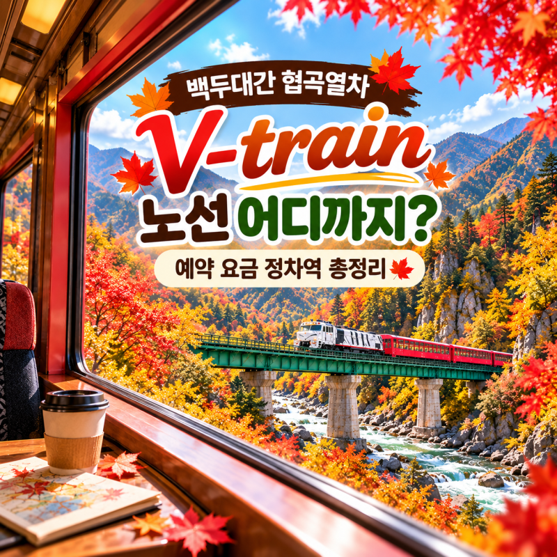백두대간 협곡열차 V-train 노선 어디까지? 예약 요금 정차역 총정리