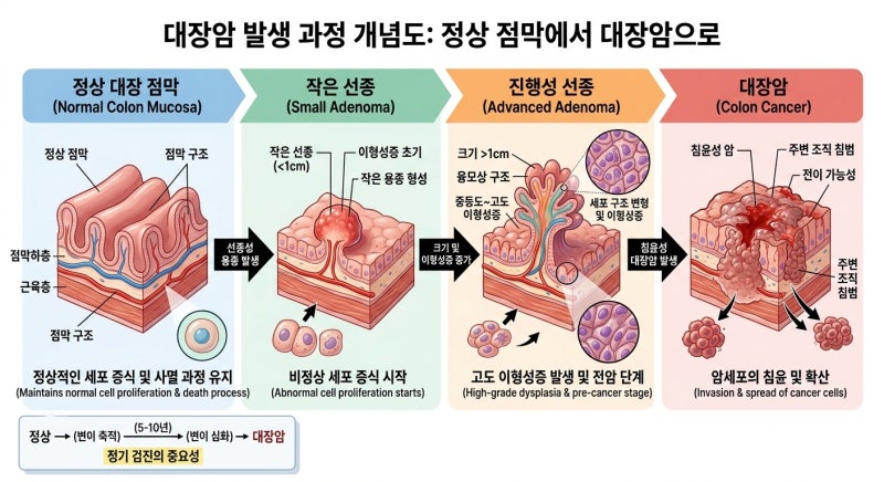 대장용종 제거했는데 암인가요? 내시경하 용종절제술부터 선종·조직검사·암 위험까지