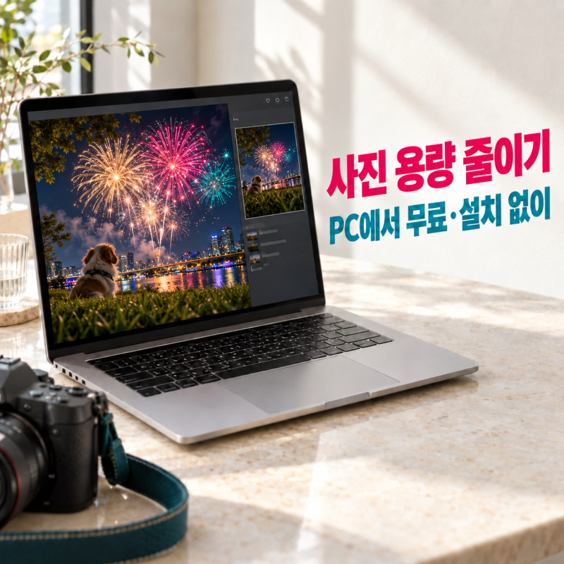 사진 첨부가 안 될 때? PC에서 설치 없이 무료로 사진 용량 줄이기