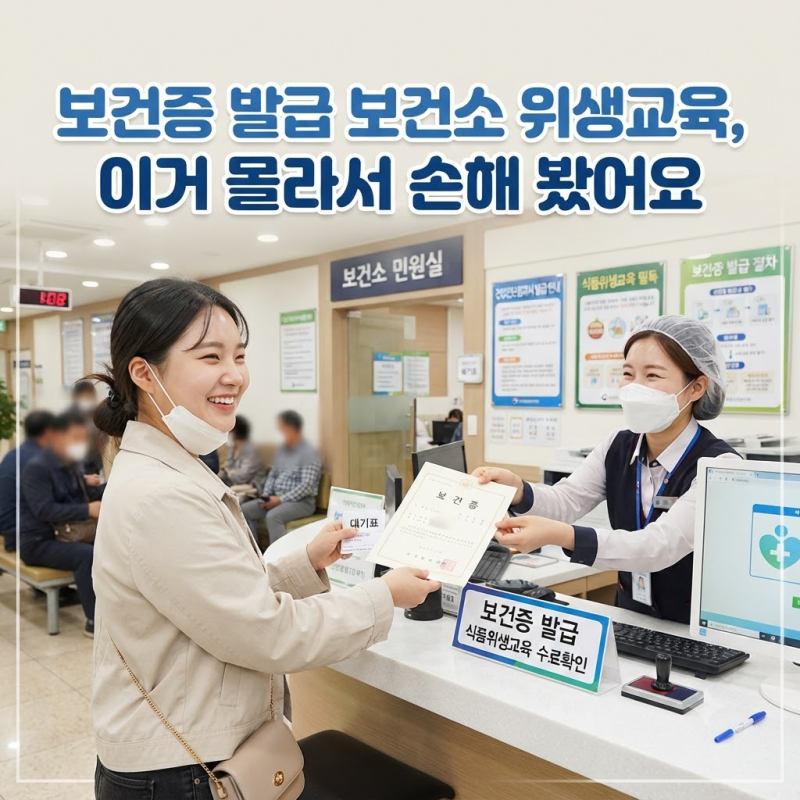 보건증 발급 보건소 위생교육 이동경보건증