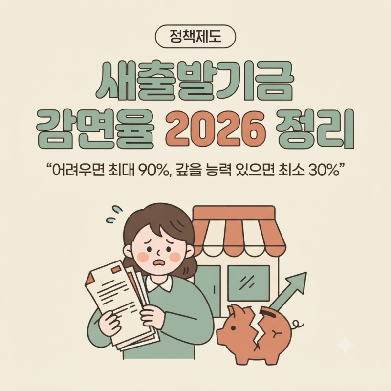 새출발기금 신청 조건과 채무조정 감면율 2026 정리: 최대 90%와 최소 30%는 각각 누구에게 적용....