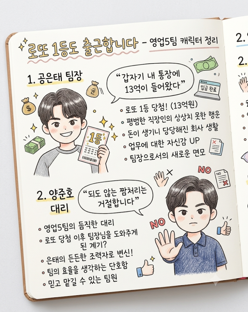 [드라마 리뷰] 로또 1등 당첨됐는데 사직서 대신 출근? tvN/티빙 등장....