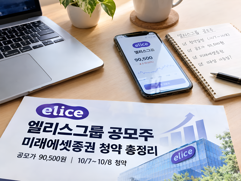 엘리스그룹 공모주 청약 총정리｜공모가 9만500원, 미래에셋증권 청약방법