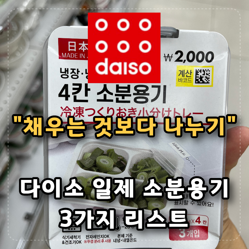 “냉동실은 채우는 것보다 나누는 게 중요합니다” 다이소 일제 소분용기
