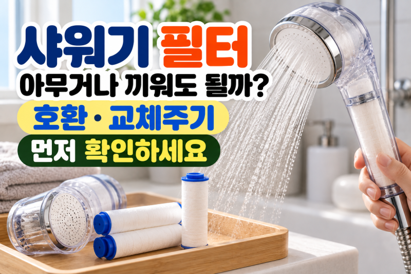 샤워기 필터 아무거나 끼워도 될까? 호환·교체주기 먼저 확인하세요