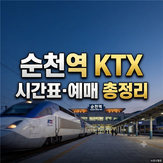 순천역 KTX 시간표 조회부터 예매 방법까지, 처음 이용한다면 꼭 보세요
