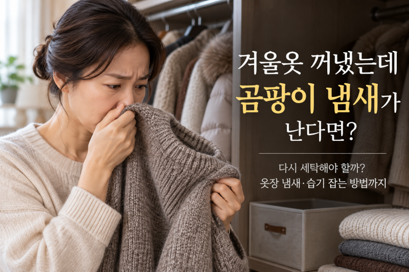 겨울옷 꺼냈는데 곰팡이 냄새가 난다면? 다시 세탁해야 할까? 옷장 냄새·습기 잡는 현실적인....