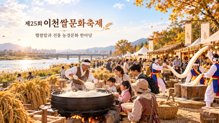 2026 <b>이천쌀문화축제</b> 10월 14일 개막, 가마솥밥·무료 셔틀·주차장 총....