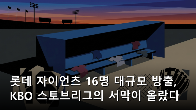 롯데 자이언츠 16명 대규모 방출, KBO 스토브리그의 서막이 올랐다