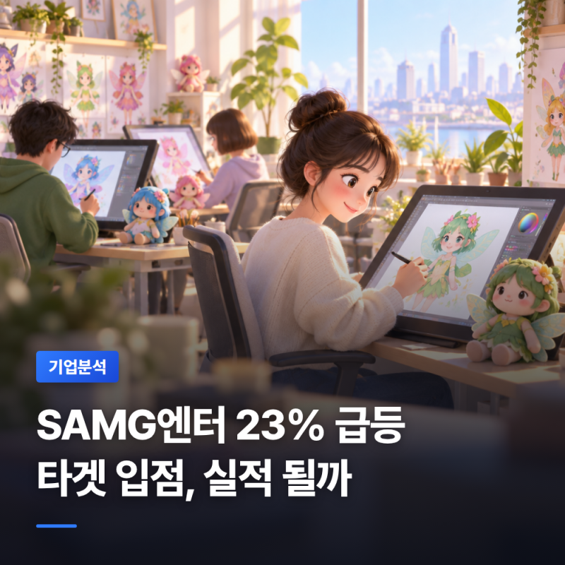 SAMG엔터 주가 23% 급등, 티니핑 美 타겟 2,000곳 입점 진짜 실적 될까?