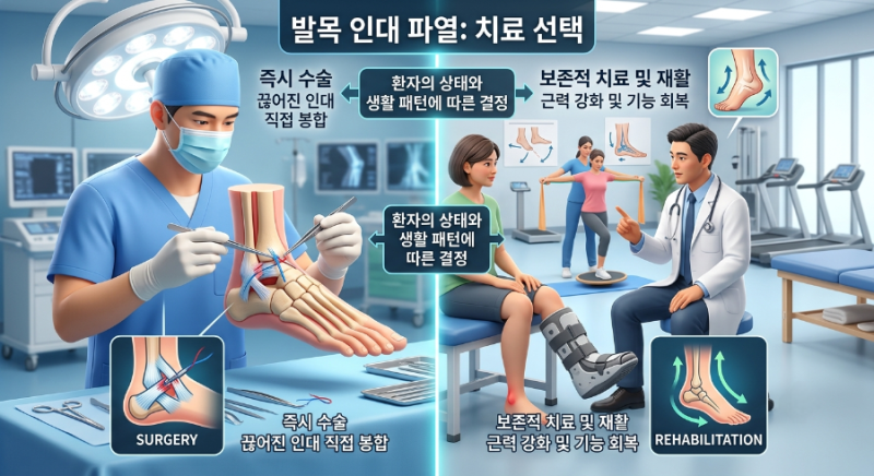 발목 인대 완전 파열, 수술 vs 비수술(물리치료)? 정형외과 의사마다 말이 다른 이유