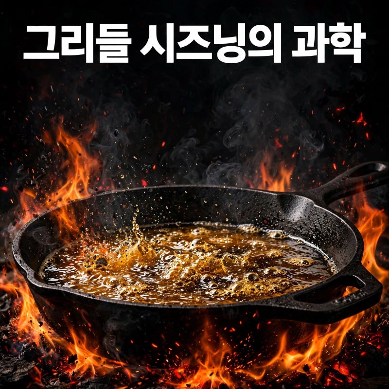 캠핑 그리들 기름 길들이기 원리 | 중세 주철 군용 솥 보관법과 현대 시즈닝 과학 분석