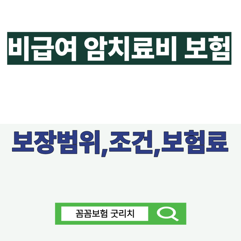 비급여 암 치료비 보험, 보장되는 치료와 30대~60대 보험료