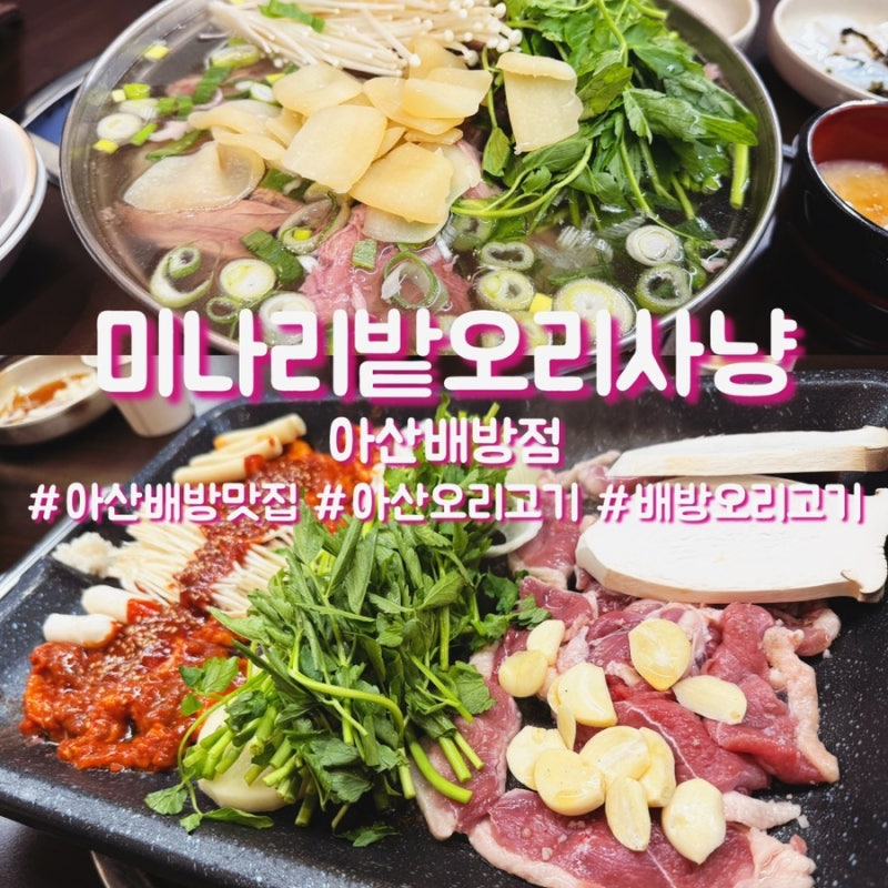 아산 배방 오리고기 맛집 미나리밭오리사냥