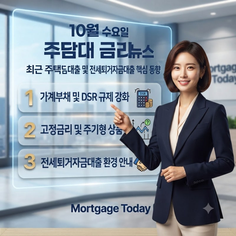 10월 7일 주담대 금리비교 - SC제일은행 주택담보대출갈아타기 5.65% 등 최저금리 부수거래조건....