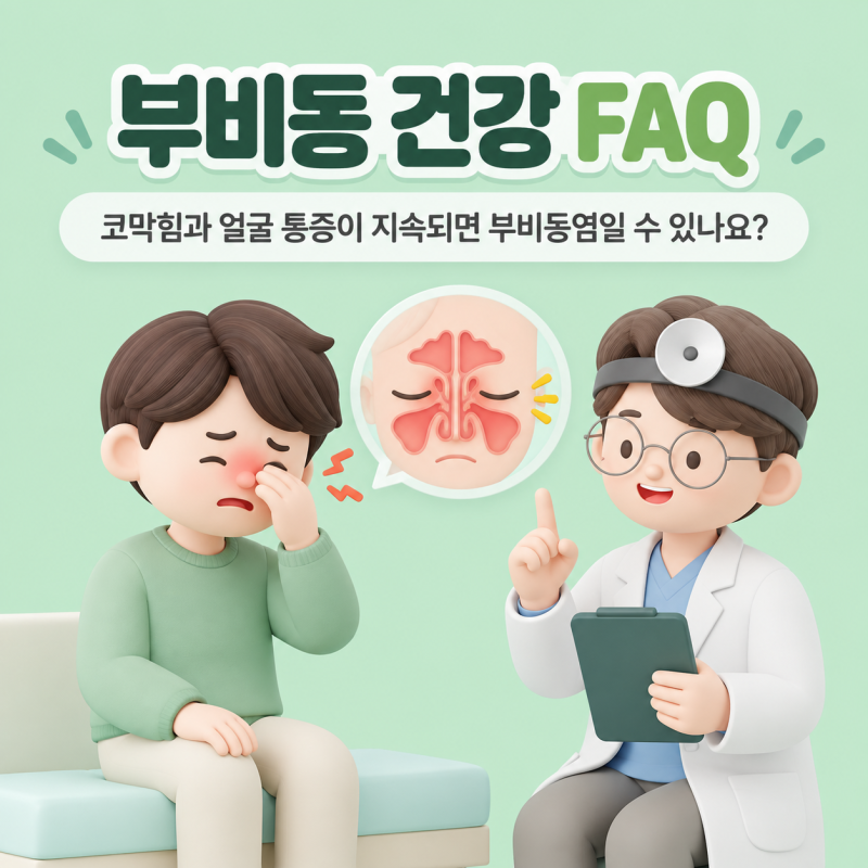 부비동 건강 FAQ｜코막힘과 얼굴 통증이 지속되면 부비동염일 수 있나요?