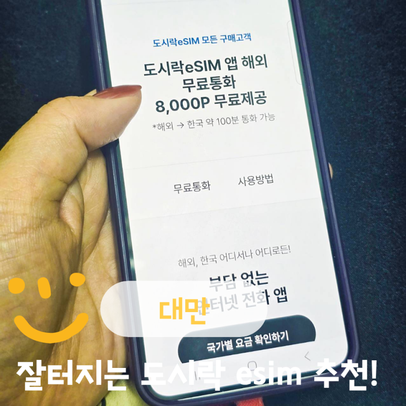 대만 이심 가오슝 타이중 여행 도시락esim 사용 후기 잘터지고 통화가능 설치편함
