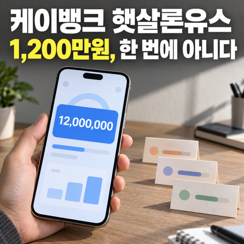 케이뱅크 햇살론유스 최대 1200만원? 한 번에 다 못 받는 이유, 모르면 손해예요