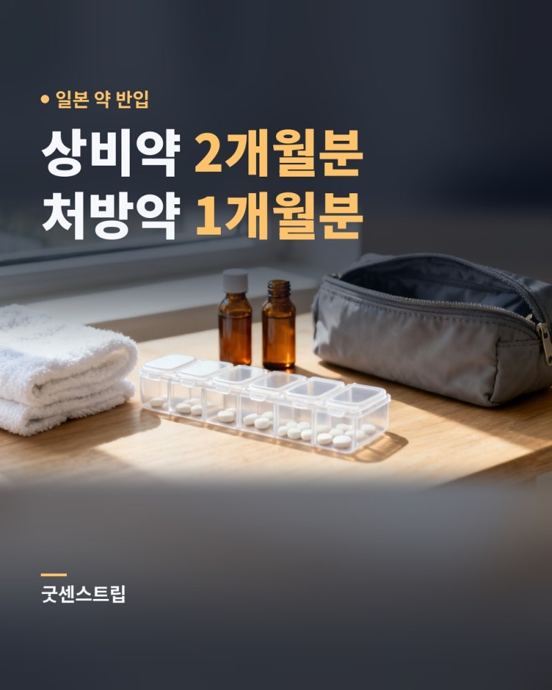 일본 약 반입, 파우치 속 감기약·진통제·처방약을 하나씩 갈라 본 점검표