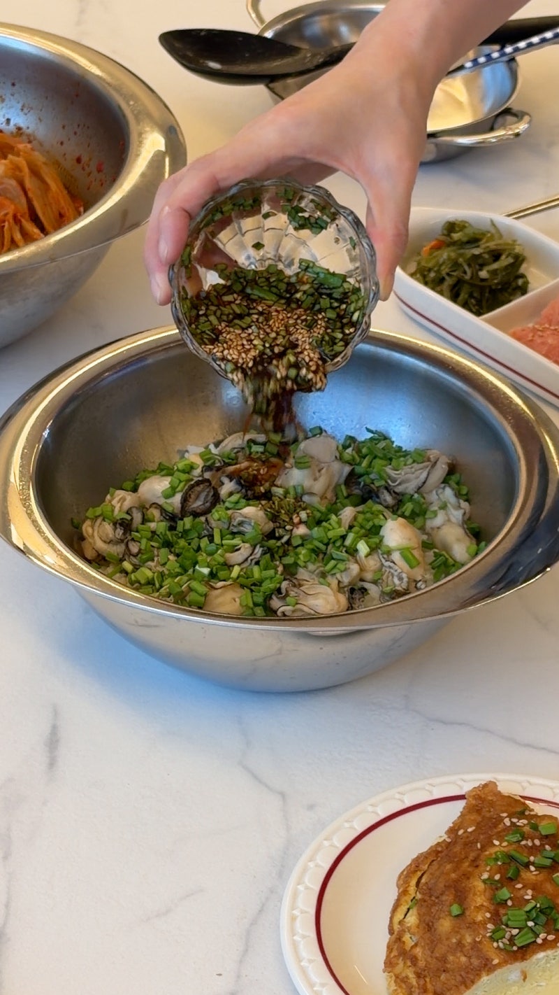 찬바람 불 때, 10분컷 굴솥밥 굴요리 제철재료