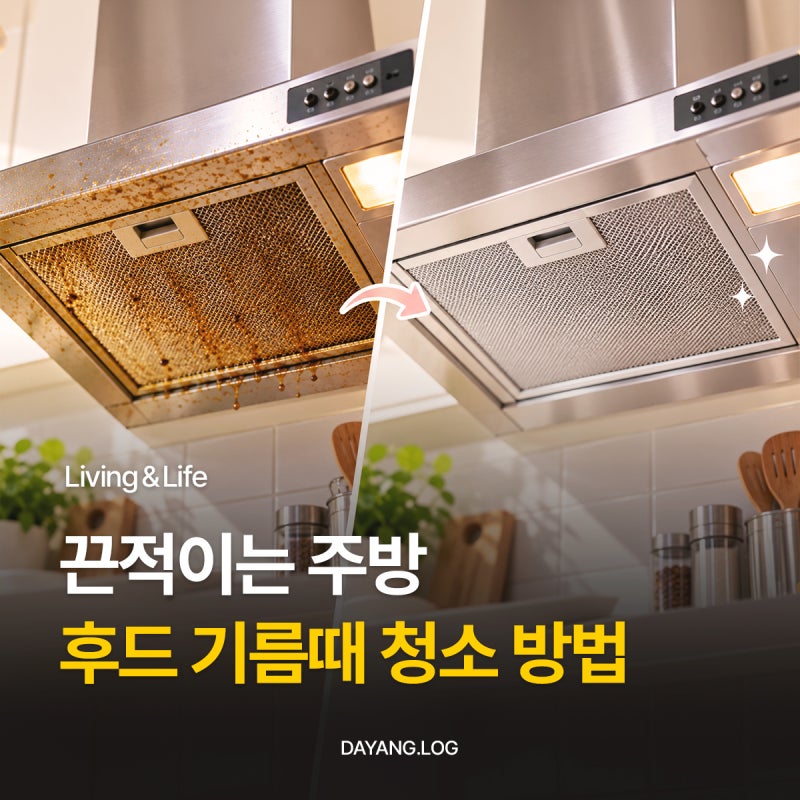주방 후드 기름때 제거 방법, 후드 필터 청소 주기 주의사항