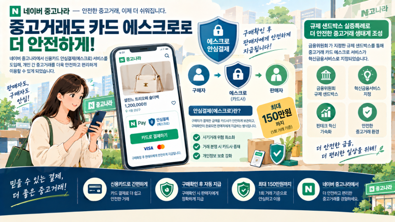 중고거래도 신용카드로? 금융위, 네이버 N플리마켓 안전결제 지정