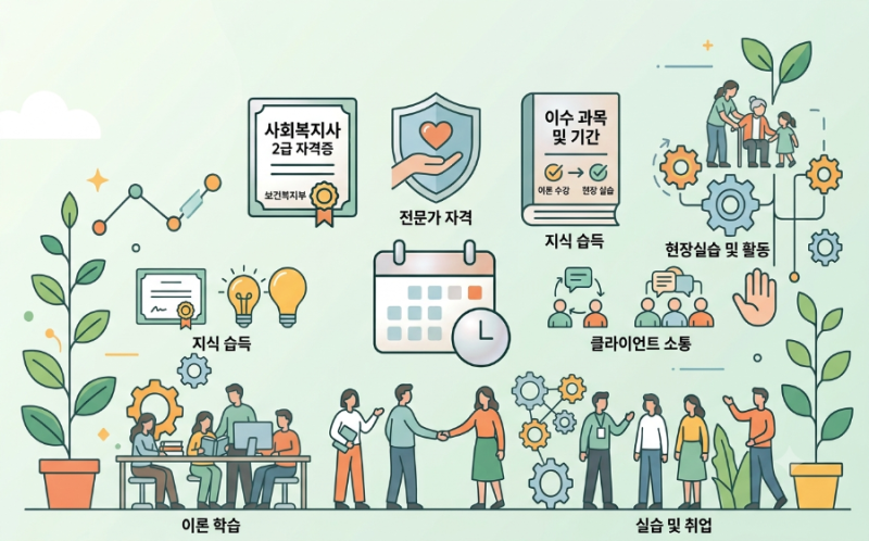 사회복지사 2급 자격증 취득 방법 기간 실습 총정리