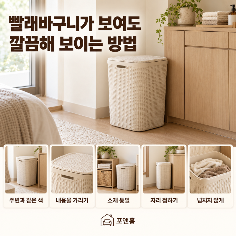 빨래바구니가 밖에 보여도 깔끔해 보이는 방법