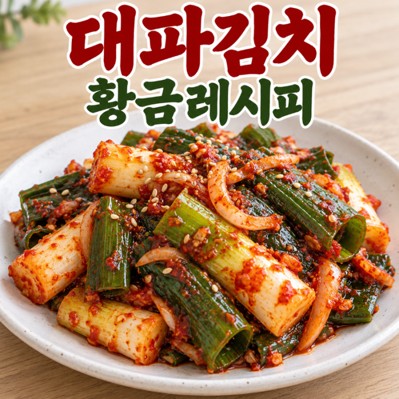 대파김치 황금레시피｜알싸하고 아삭하게 담그는 법 양념 비율부터 숙성까지