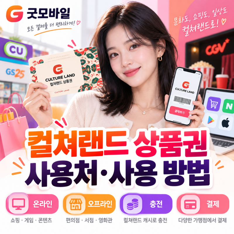 컬쳐랜드 상품권 사용처 및 사용 방법 총정리｜온라인·오프라인 결제부터 충전까지