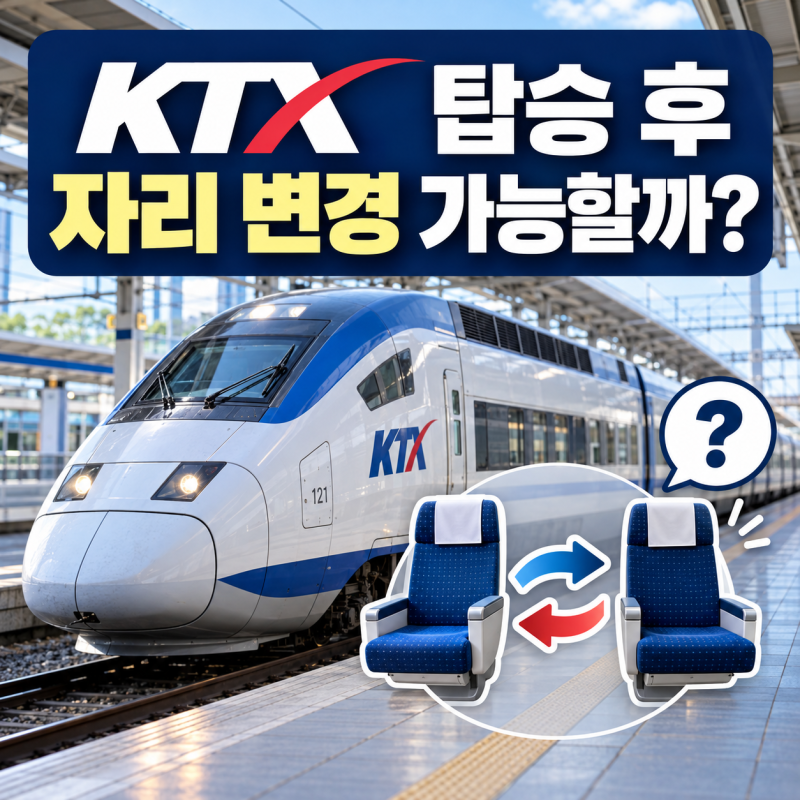 KTX 자리 변경 탑승 후 빈좌석으로 옮기는 방법과 제한 조건