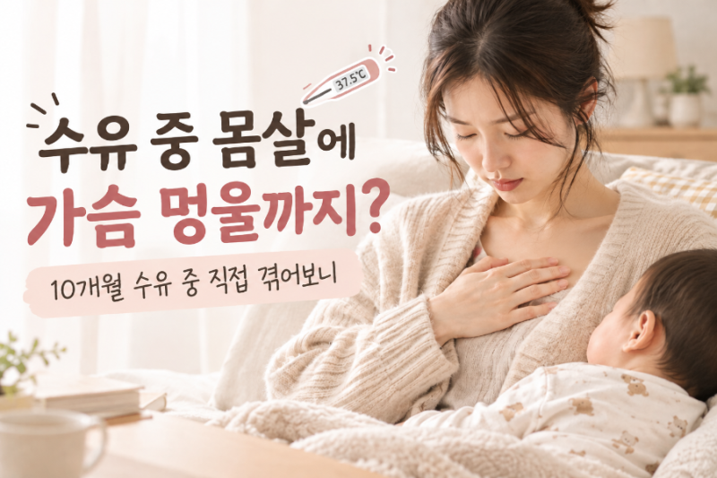 [육아] 수유 중 몸살에 가슴 멍울까지? 10개월 수유 중 유선염 의심 증상 직접 겪어보니