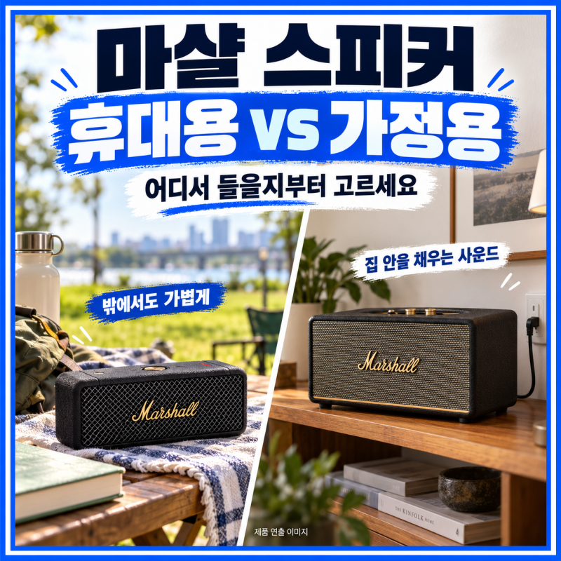 마샬스피커 추천 휴대용·가정용 차이