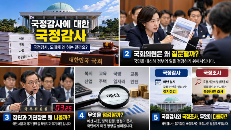 국정감사란 무엇인가｜국회의원은 왜 호통치고, 장관·기관장은 왜 증인석에 앉나