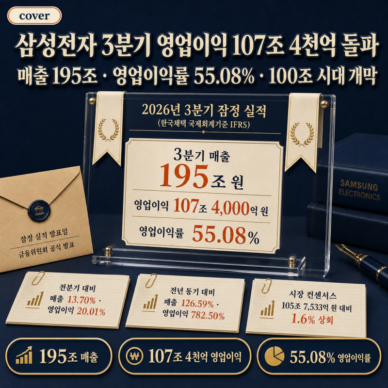 삼성전자 3분기 영업이익 107조4천억원 돌파! 매출 195조와 반도체 독주 배경 총정리