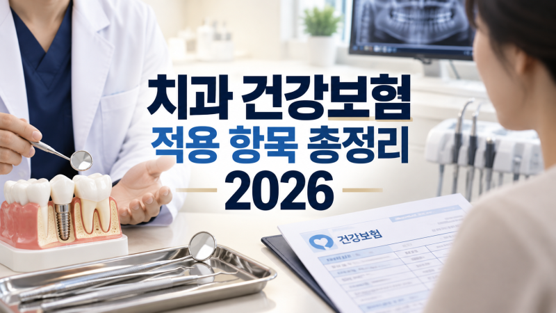 치과 건강보험 적용 항목 총정리 2026