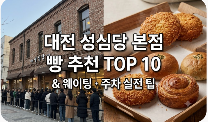 대전 성심당 본점 빵 추천 메뉴 TOP 10과 웨이팅·주차 실전 팁