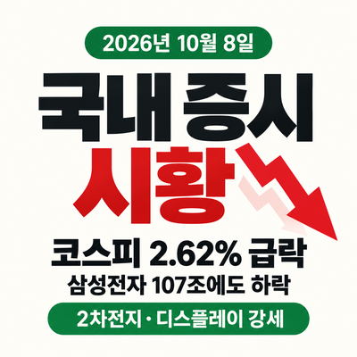 2026년 10월 8일 국내 증시 시황
