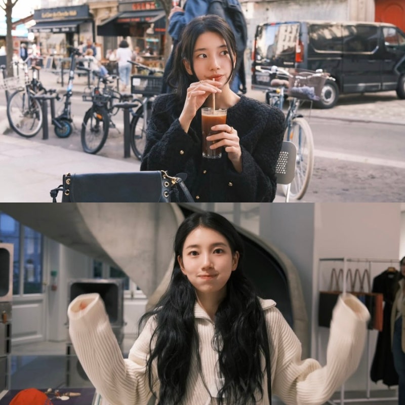 셀린느 신상 입은 수지 파리 코디! 30대에도 20대처럼 보이는 데일리룩