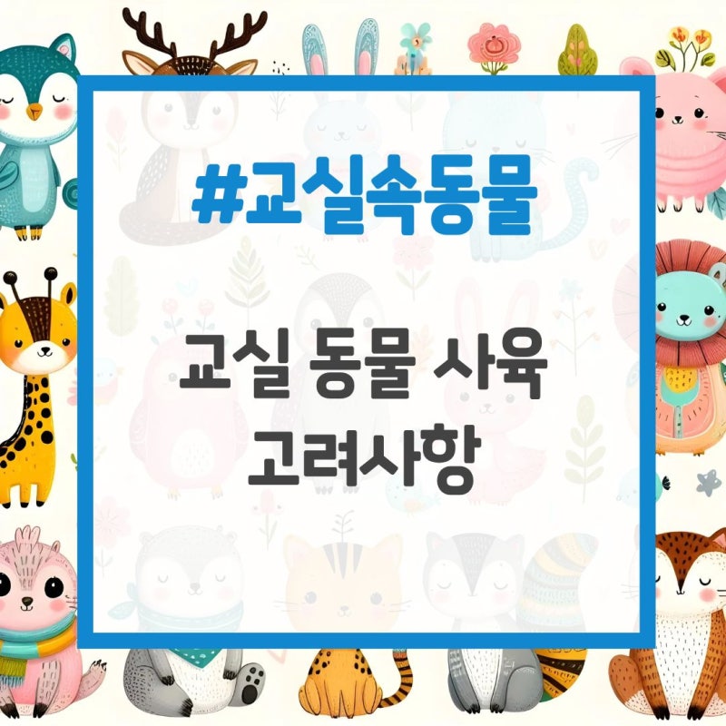 교실에서 동물을 키우기를 원하신다면 고려하셔야 하는 5가지